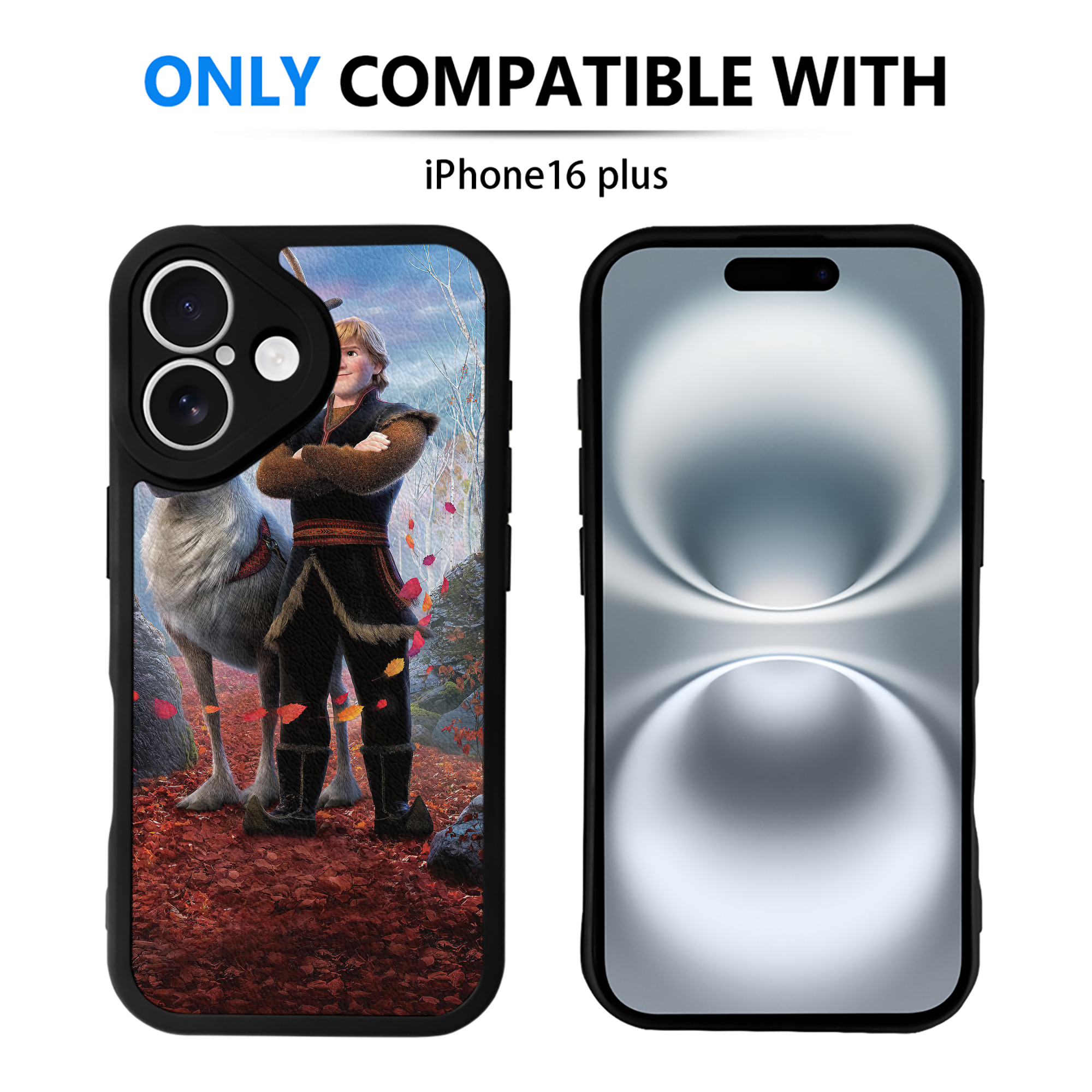 （画像用） アナと雪の女王 アンナ エルサ Frozen Anna Elsa 【iPhone 16シリーズ対応】シリコンスマホケース（レザー調） 材質：シリコン